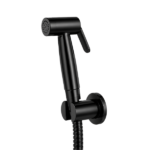 BLACK FINISH Brass Health Faucet Set with Nylon Braided Tube 1 Meter & Hook