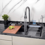 S.S Smart Kitchen Sink eith Water Fal.Pull out Mixer & Glass Rinser - Image 2