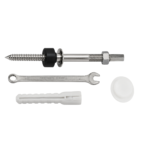 Rack Bolt Screw (Pair) with Brass Nut , Washer , Spanner for Wash Basin / Geyser - Image 2