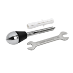 S.S Rack Bolt Screw (Pair) for Wall Mounting Seat with Spanner, Brass Nut & Washer