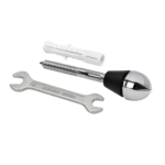 S.S Rack Bolt Screw (Pair) for Wall Mounting Seat with Spanner, Brass Nut & Washer - Image 2